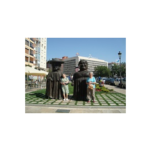 Con los « gigantillos » de Burgos
